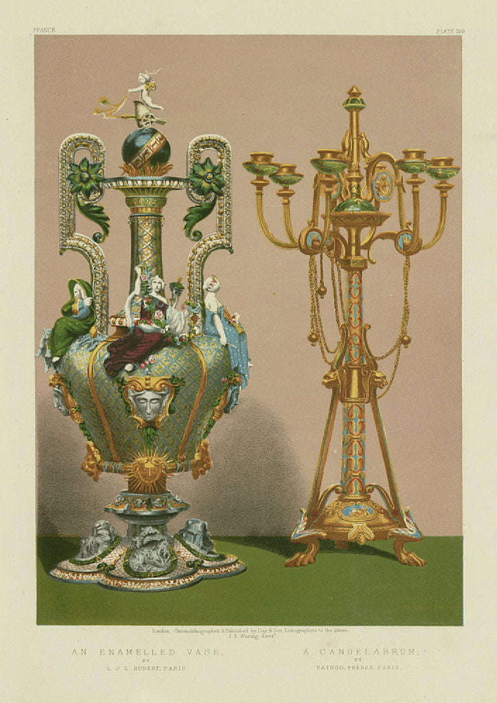 INTERNATIONAL EXHIBITION. Vase. Candelabrum. Hubert, Raingo Freres Paris 1862